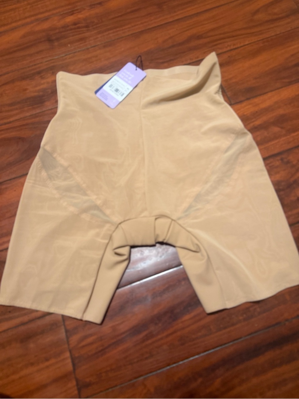 Honeylove High-Waist Beige Shapewear Shorts - Picture 2 of 9